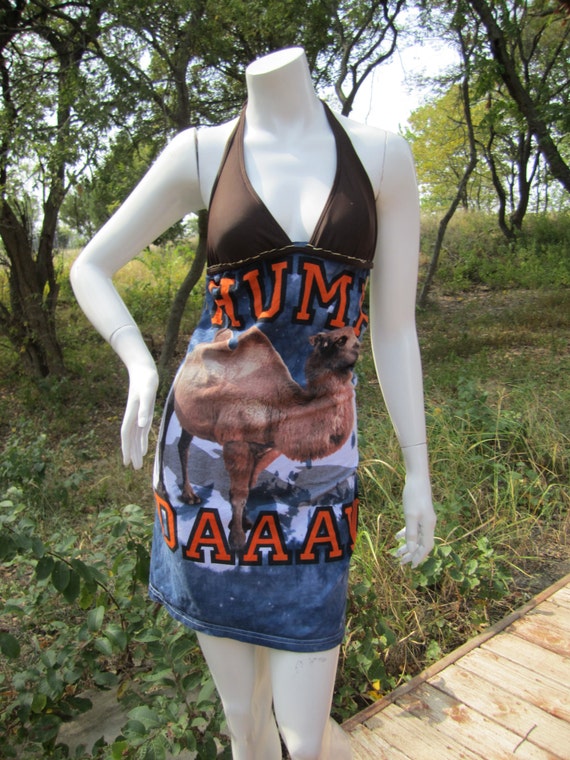 Tie Dye Camel Hump Day T Shirt Bikini Dress