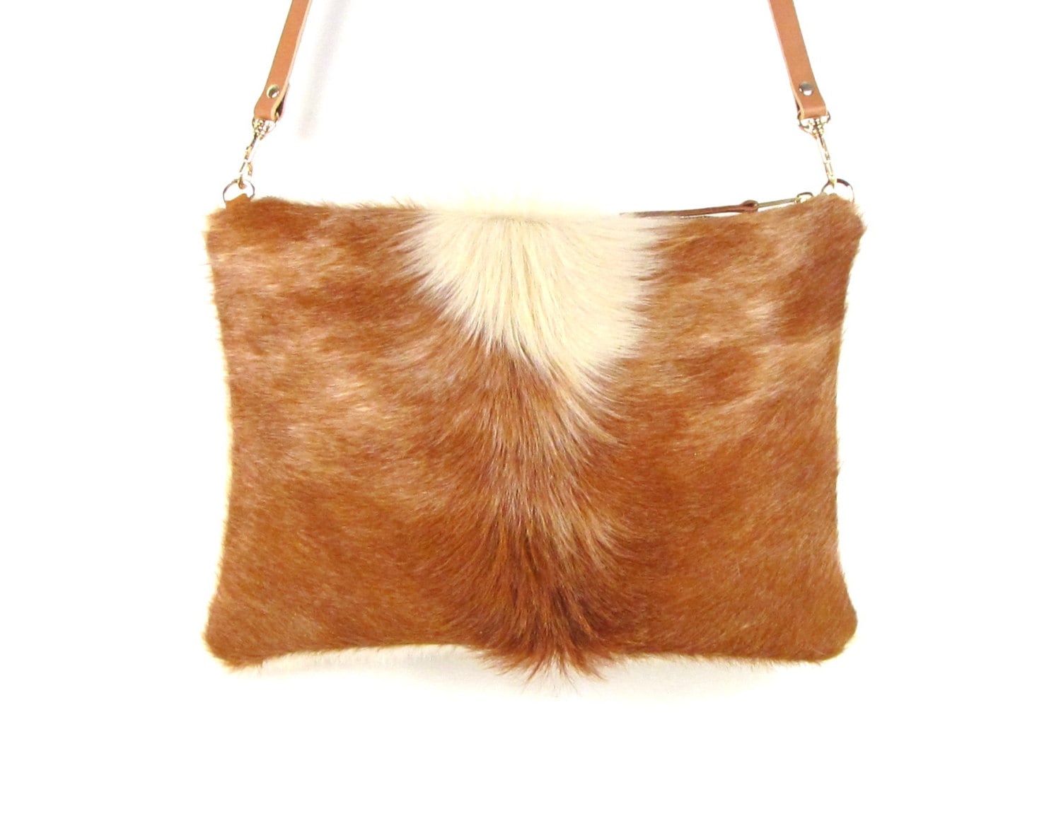 Hair on Hide Handbag Brown Cowhide Leather Cross Body Bag