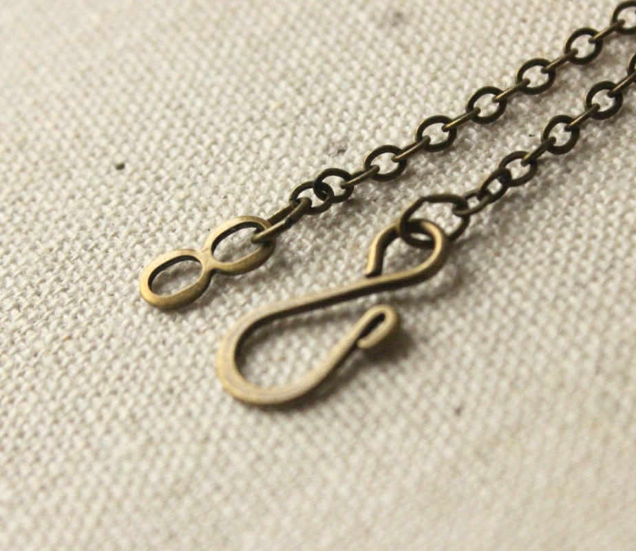 S hook chain necklace select 14 45 inch silver plated or