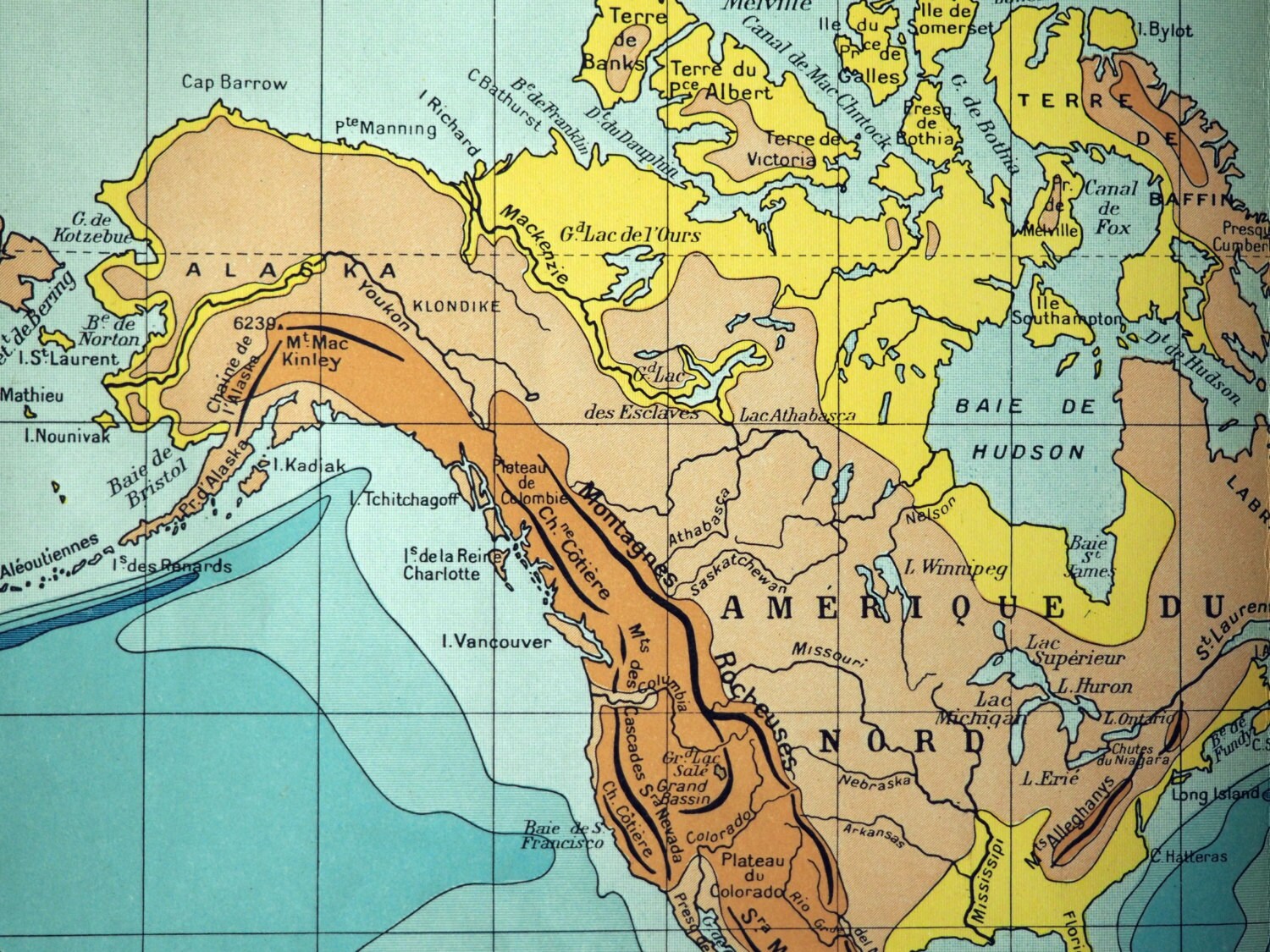 Antique Map of the World 1923 Vintage World Map Physical