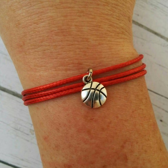 Girl's Wrap Bracelet// Sports Jewelry// Basketball by DesignsbyNoa
