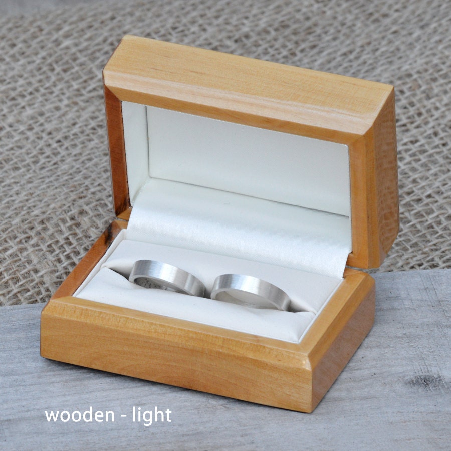 Classic Double  Ring  Box  Wooden Double  Ring  Box  For 