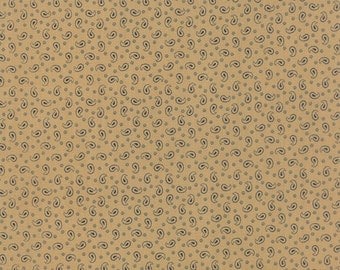 Blue Tan Fabric - Polka Dots and Paisleys-Minick and Simpson-Moda-14804 13