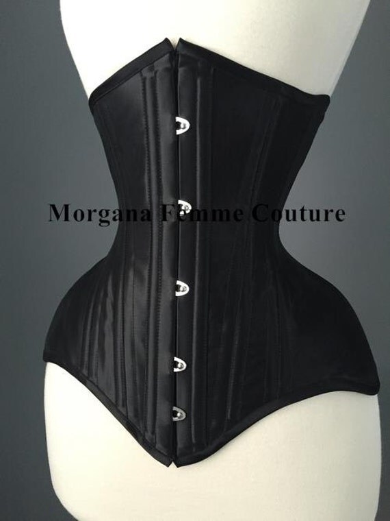 Heavy corsetry satin sateen coutil tightlacing waist training