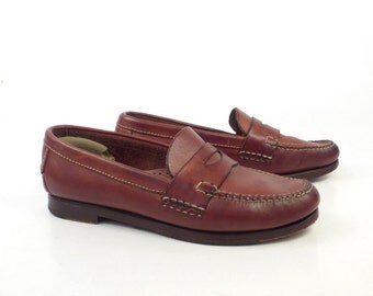 Cole Haan Moccasins Vintage 1980s Brown Leather Loafers Shoes women's size 6 1/2