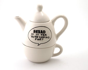 Hello is it tea , teapot , hello teapot , tea for one , Hello is it tea you're looking for teapot , Lennymud Lionel