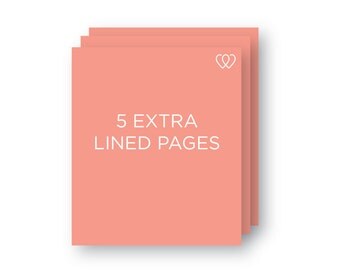 5 Extra Lined Pages - Ruby Love Baby Book
