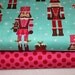 Fabric Duo Nutcracker Aqua Ta Dot Pink Michael Miller Christmas