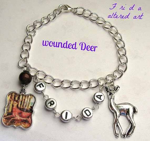 Frida Kahlo wounded DEER bracelet charms one of a by ...