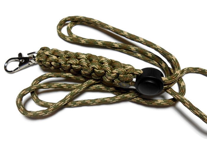 Mens Lanyard Paracord Lanyard Id Badge by PinkCloudsAndAngels