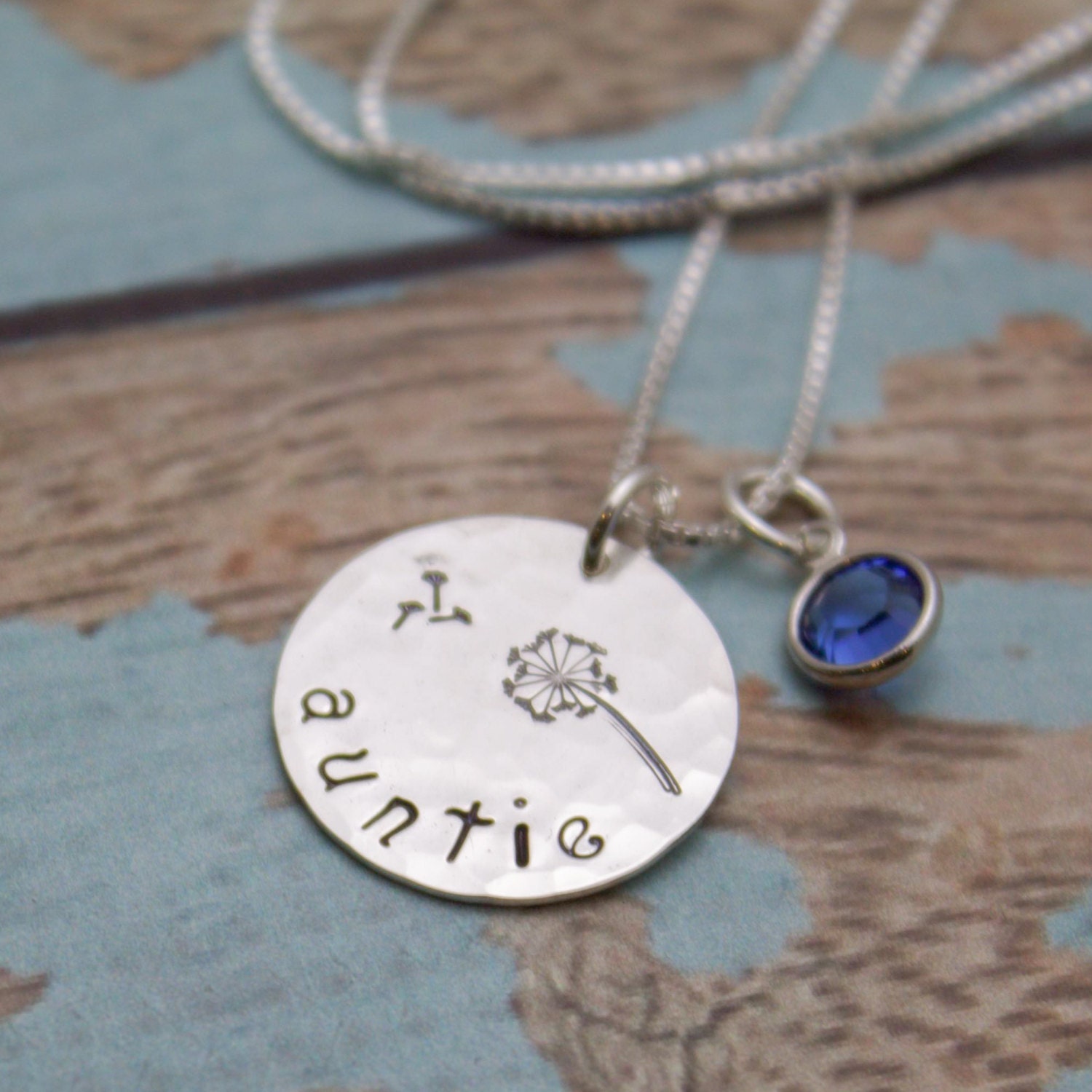 Aunt Necklace Hand Stamped Personalized Jewelry Auntie Gift