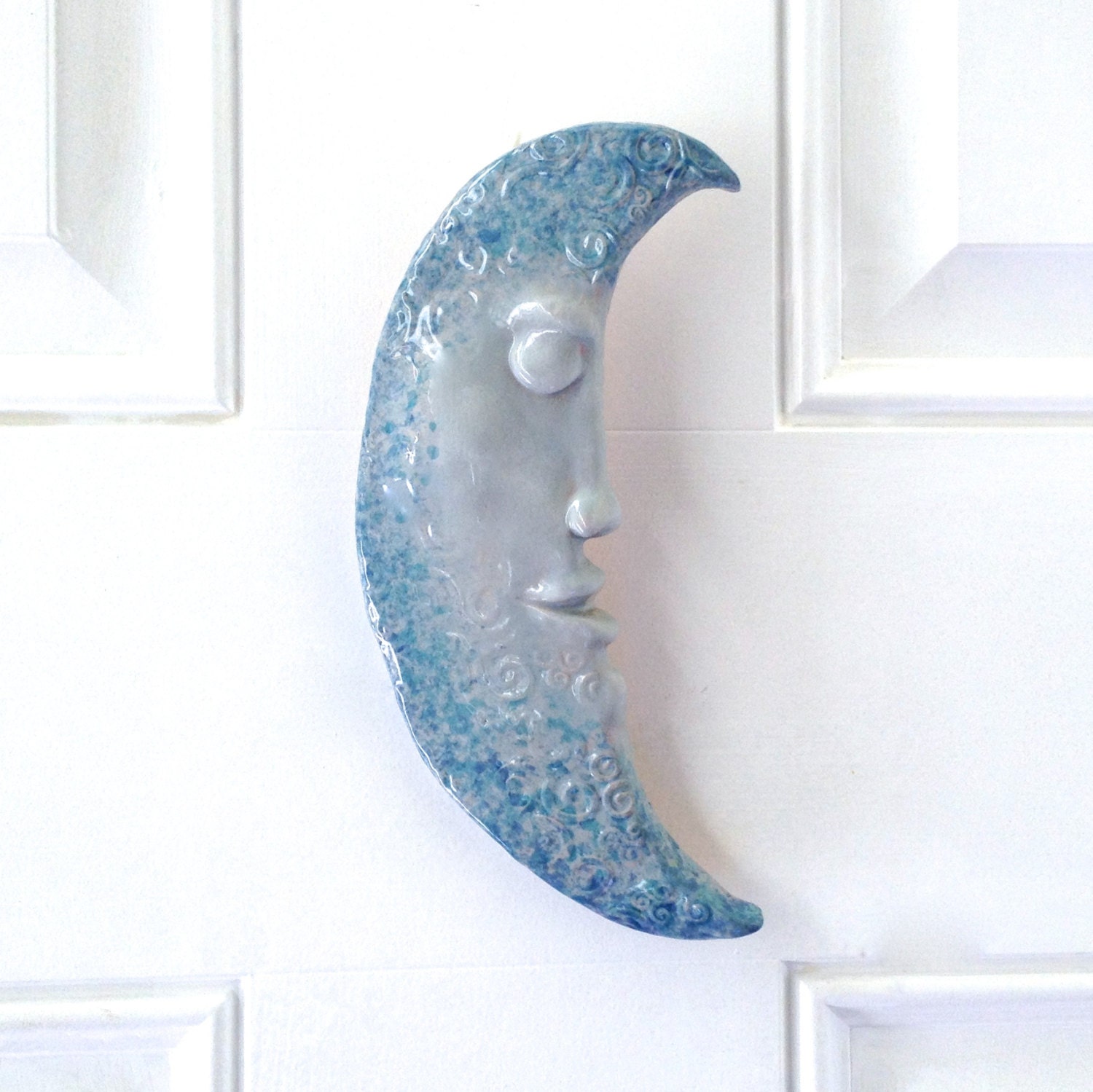 Ceramic Moon Wall Art Moon Pottery Wall Hanging