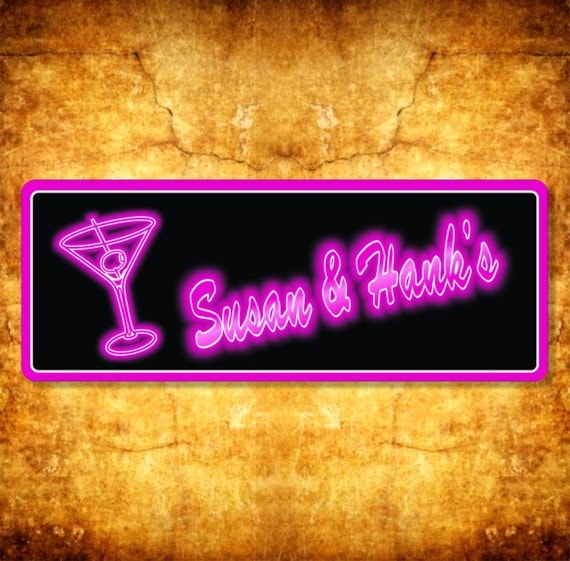 Bar Name Personalized Neon Effect Sign Custom by