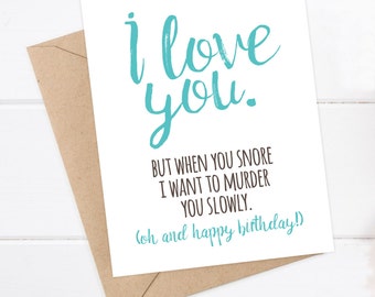 Birthday Card Funny Boyfriend Card Funny Girlfriend