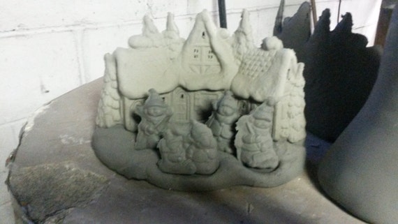 Ready to Paint Snowman Village