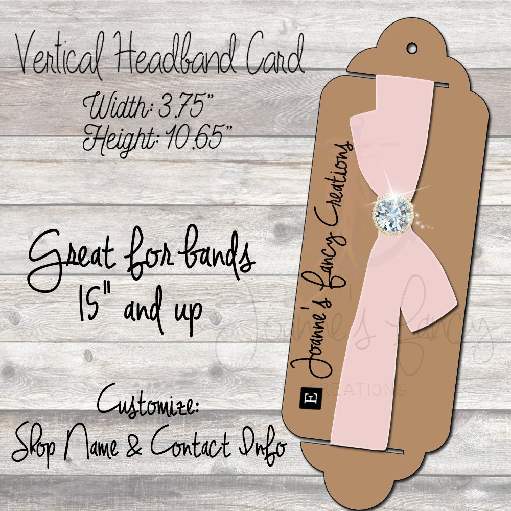 25 Cardboard customized Vertical headband display cards