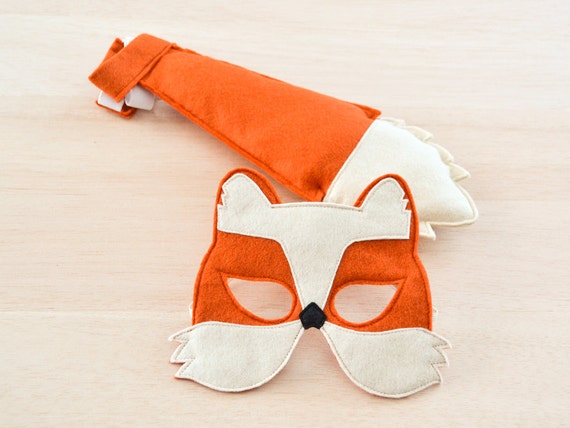 Fox Mask and Tail for Children Kids Carnival by BHBKidstyle