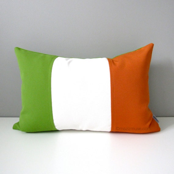 Irish Flag Pillow Cover Ireland St. Patrick's Day by Mazizmuse