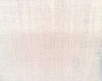 Ivory solid LINEN upholstery fabric, 11-60-01-1013