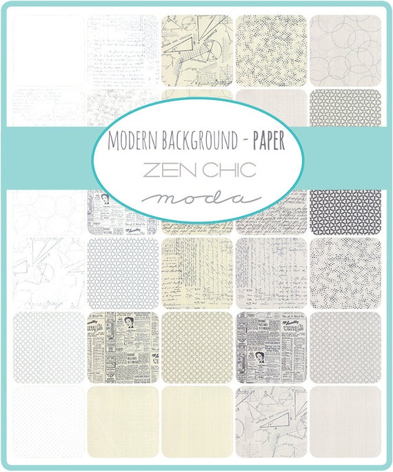 MODERN BACKGROUND PAPER Charm Pack Zen Chic for Moda