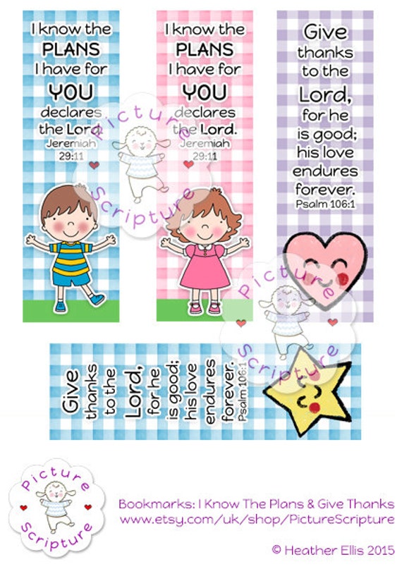 Printable Bible Verse Bookmarks For Kids