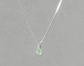 August Birthstone- Peridot Drop Necklace