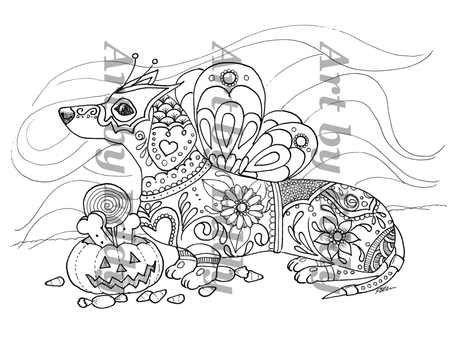 dachshunds coloring pages - photo #31