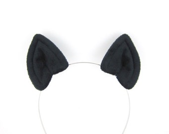 Bat Ears Hair Clips Plush Black Bat Costume Ears Halloween Bat Girl
