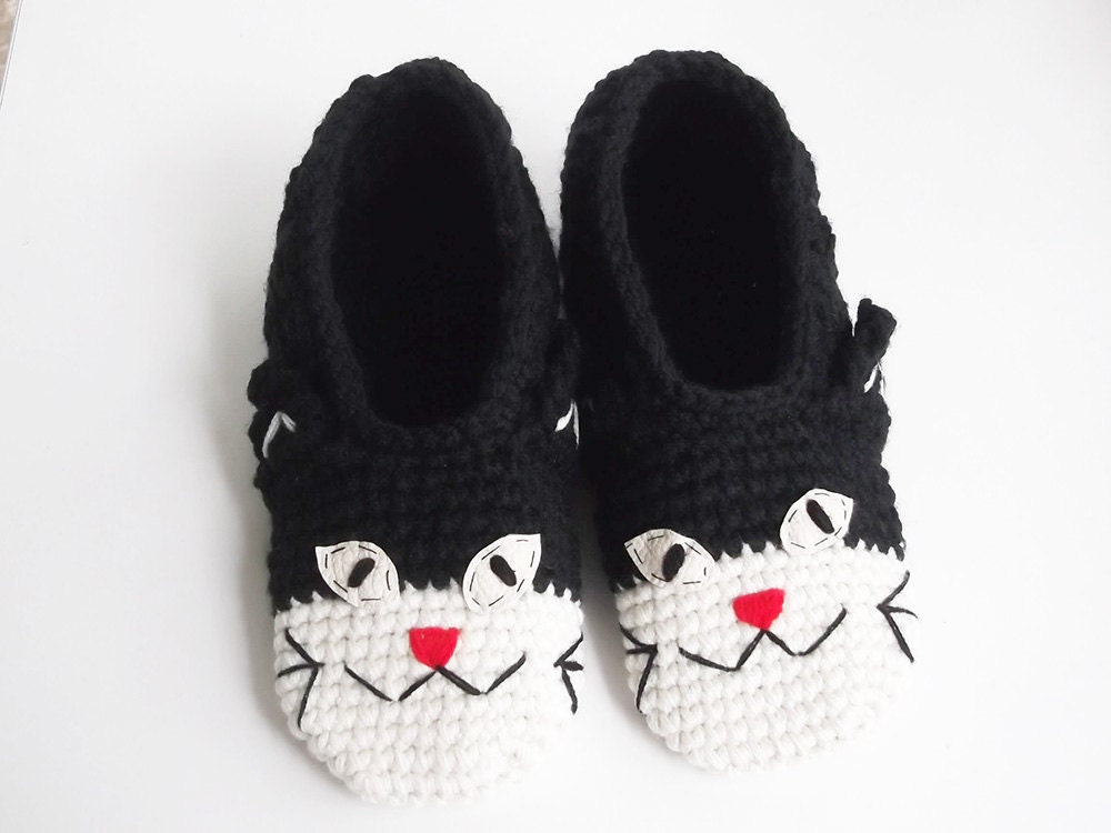 Kitten Cat Crochet Home Slippers Women Slippers House Shoes