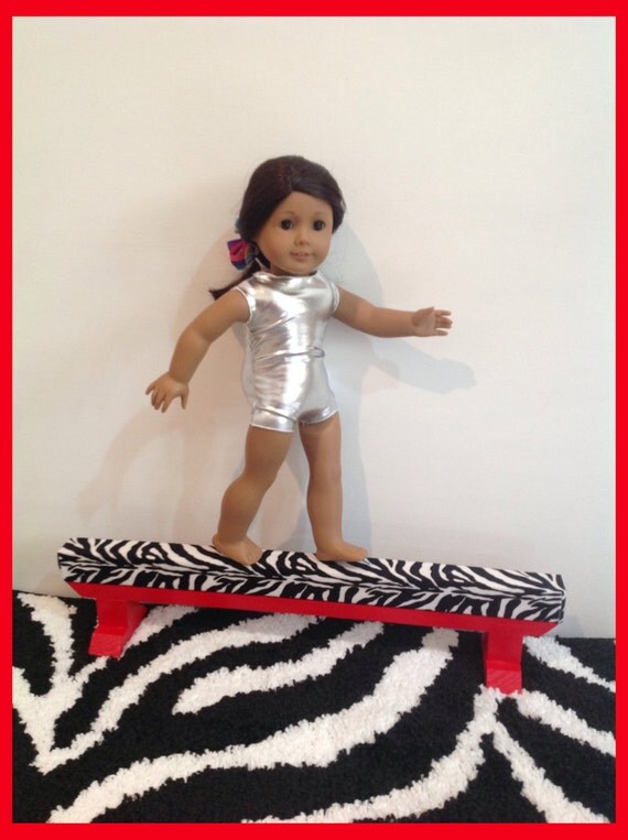 ZEBRA Print Gymnastics Balance Beam for American Girl, 18" Inch Doll ...