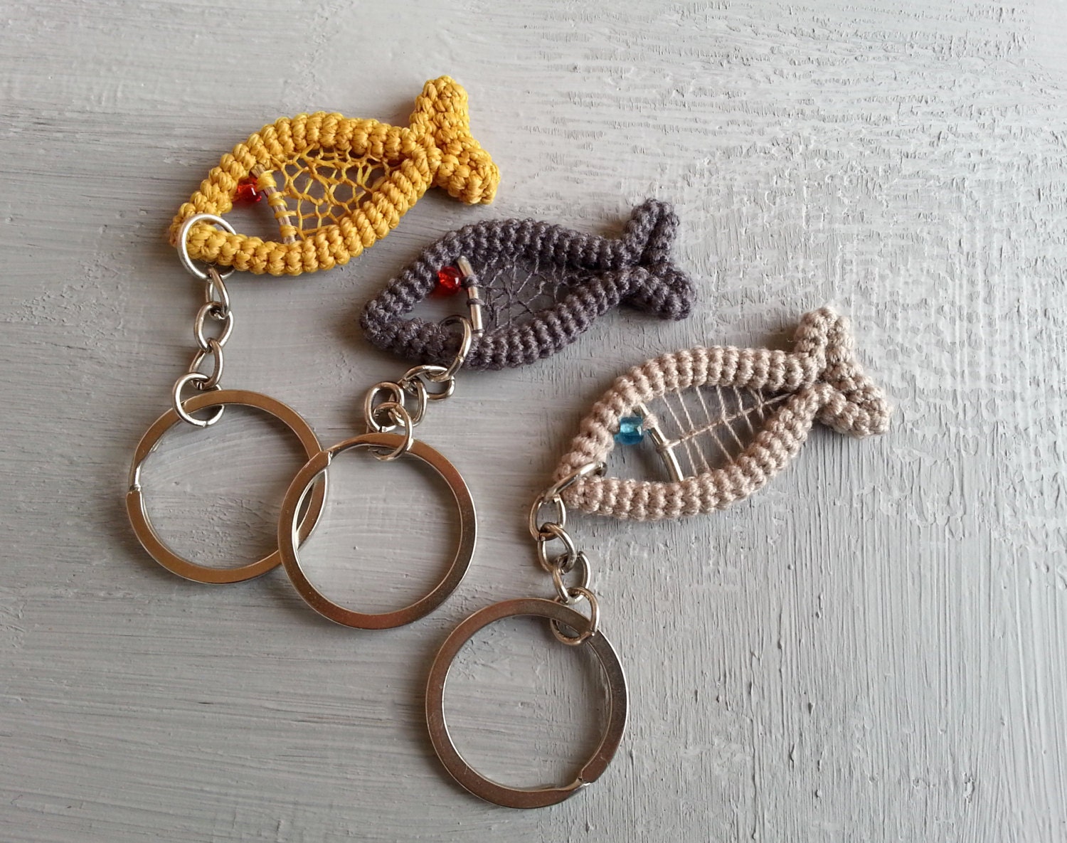 Goldfish Keychain Fish Charm Accessory Fishermen Gift Fish