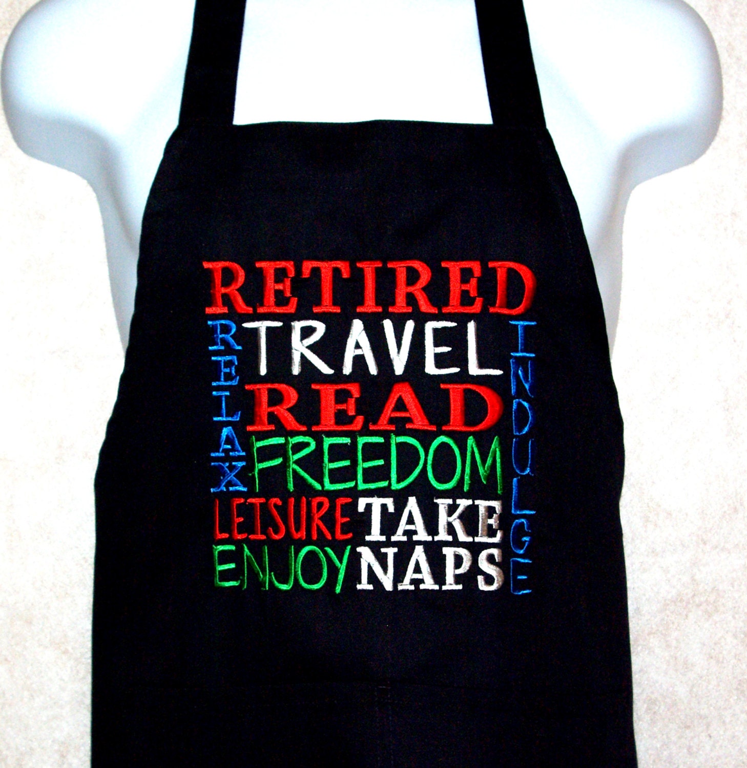 Retired Apron Retirement Apron Subway Art Humorous BBQ