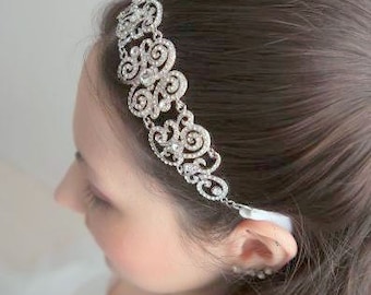 Swarovski Headband - Crystal Headband - Bridal Headpiece - Wedding Headband - Bridal Headband - Crystal Headpiece - Rhiannon