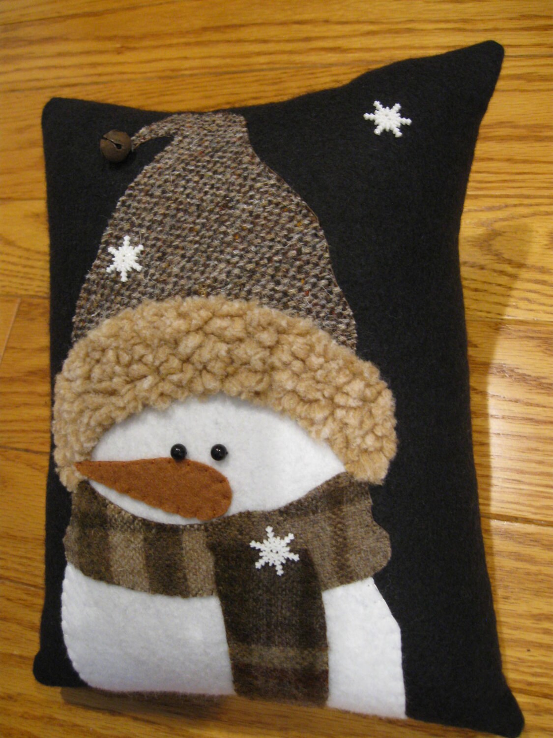 Winter Snowman Pillow....All Bundled Up