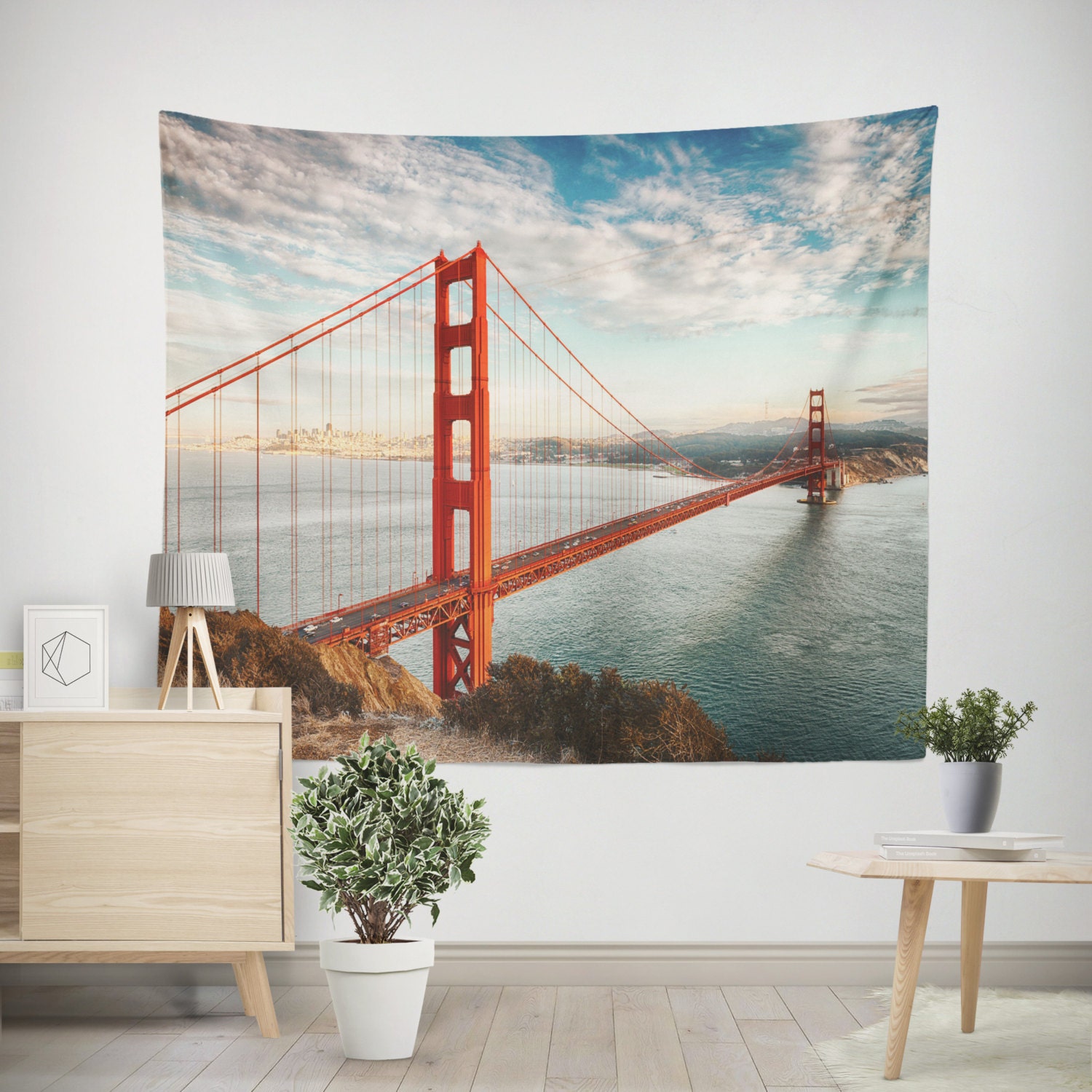 San Francisco Bridge / Wall Tapestry/ Art Wall Hanging/ San