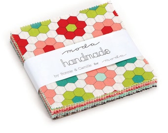 Handmade 5" Squares Charm Pack by Bonnie and Camille for Moda, 42 pieces