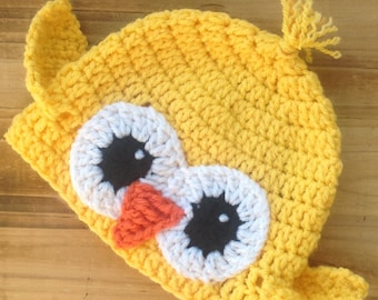 Crochet Baby Hat, Chickie Hat, Baby Chicken Hat, Newborn Photo Prop, Infant Halloween Costume, Baby Costume, Newborn Costume, Infant