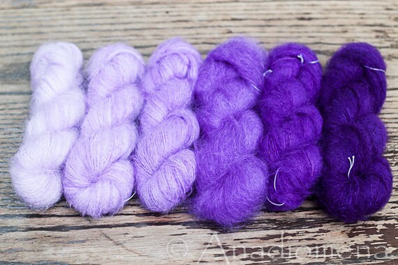 Mohair Lace - Jasmine Gradient - Colour Adventures (fibers: mohair, nylon)