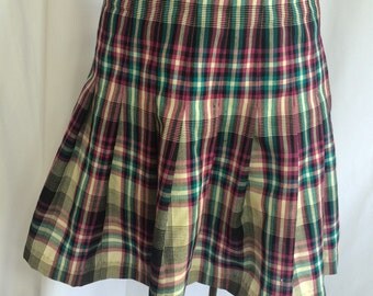 SALE! Vintage Pendleton Drop Waist Pleated Short Skirt