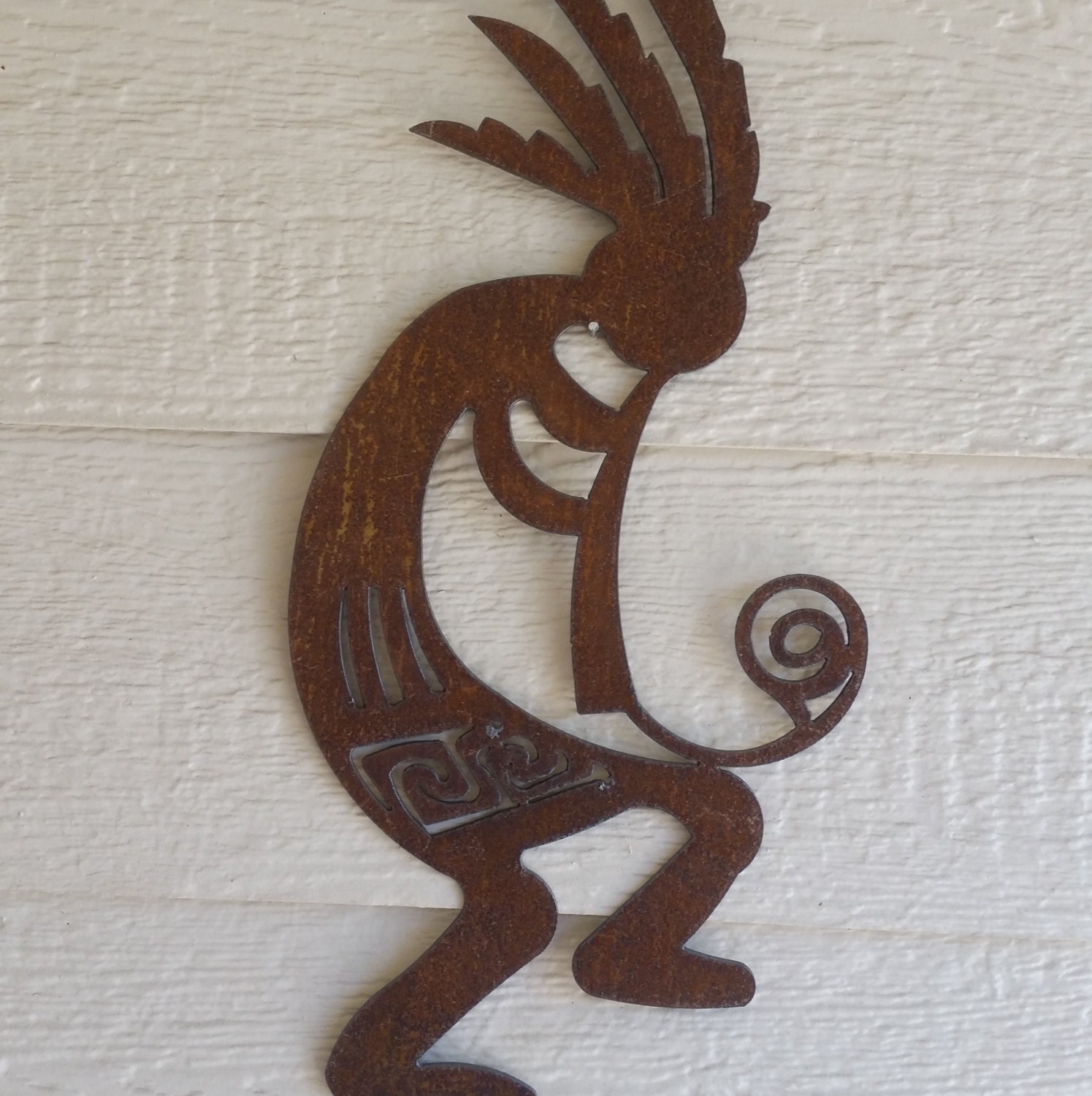 Kokopelli Rustic Steel Wall art Recycled metal custom