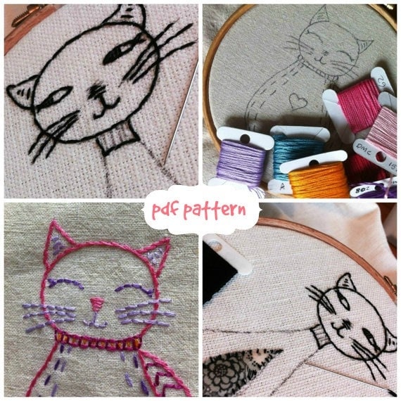all kinds of cats embroidery pattern pdf
