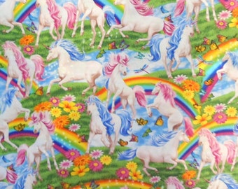 Unicorn Fabric Rainbow Fabric , Girls Fabric Horse Fabric Cotton Fabric Novelty Fabric Timeless Treasures