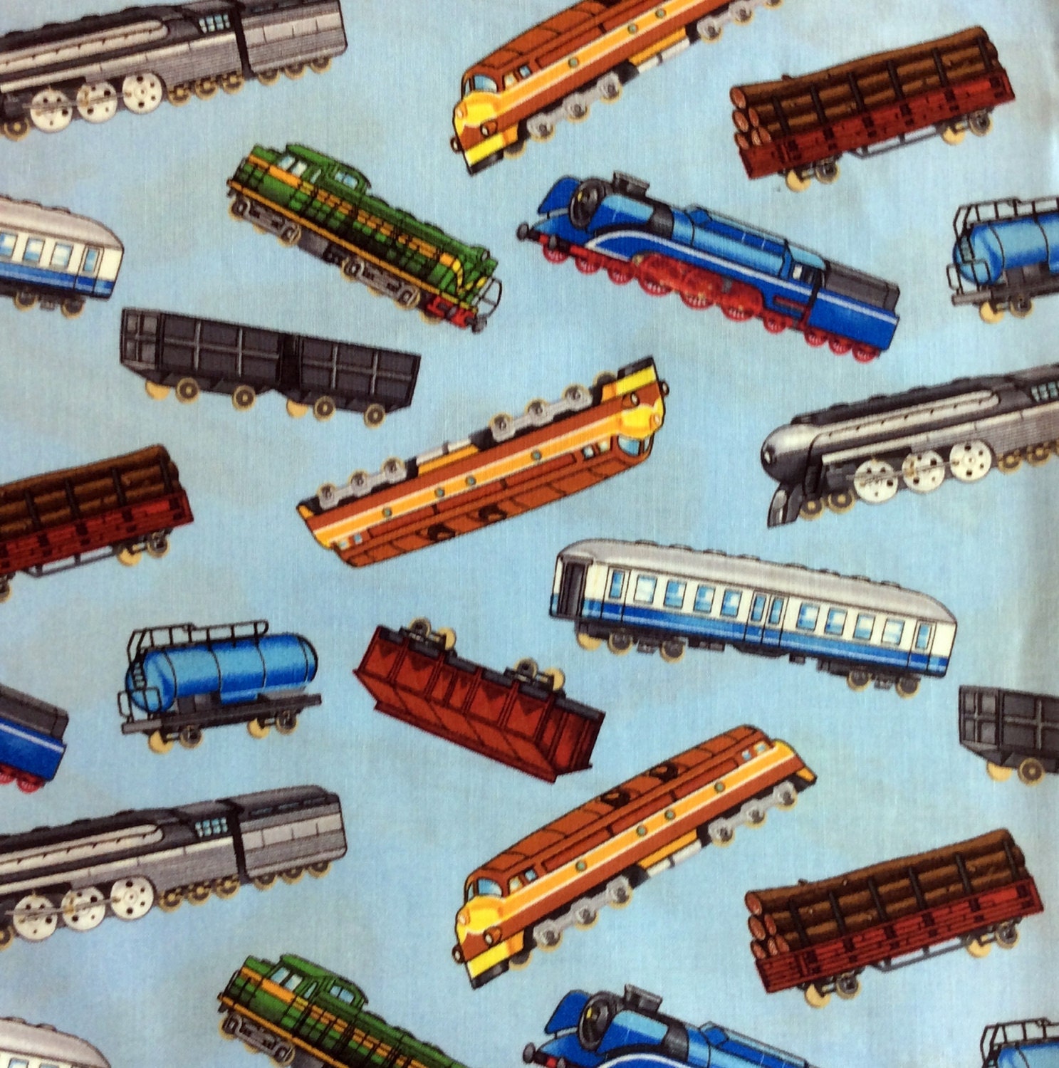 Trains Fabric Model Train Material Timeless Treasures Cotton