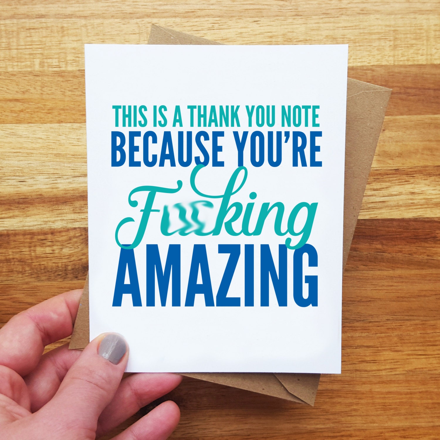 Funny Thank You Card You’re Amazing You’re Fcking