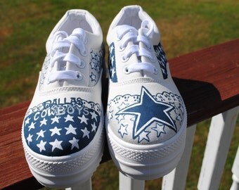 Items similar to Hand Painted Dallas Cowboys shoes on Etsy