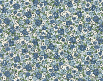 Bread 'n Butter - Pansies in Light Blue by American Jane for Moda Fabric