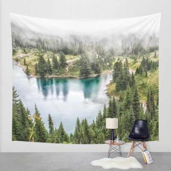 Tapestry Wall Hanging Nature Tapestry Trees Fog Alpine