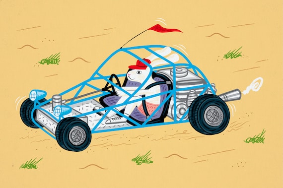 Dune Bunny - Limited Edition children's illustration print - iOTA iLLUSTRATION