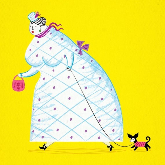 iOTA iLLUSTRATION - Big Girl - Limited Edition Art Print by Oliver Lake