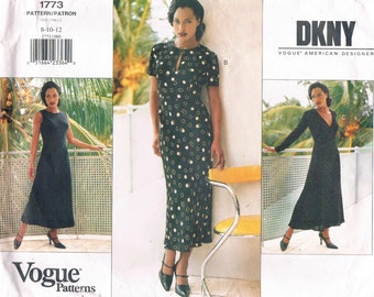 Vintage 1996 Vogue DKNY Multi - Size 8, 10, 12- Misses' Dress No. 1773